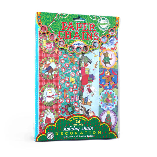 Christmas Holiday Paper Chain Decoration Kit by eeBoo