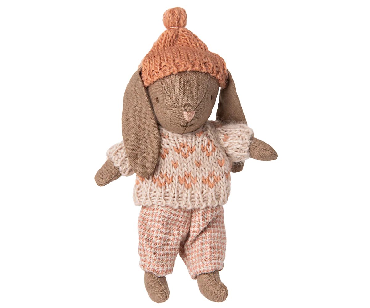 Winter Bunny, Micro, Brown/Rose by Maileg