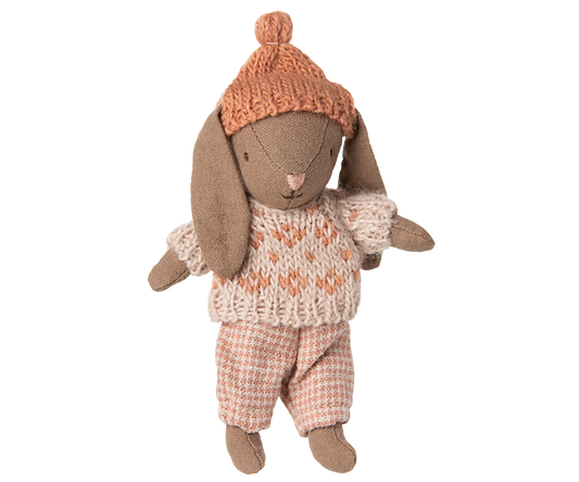 Winter Bunny, Micro, Brown/Rose by Maileg