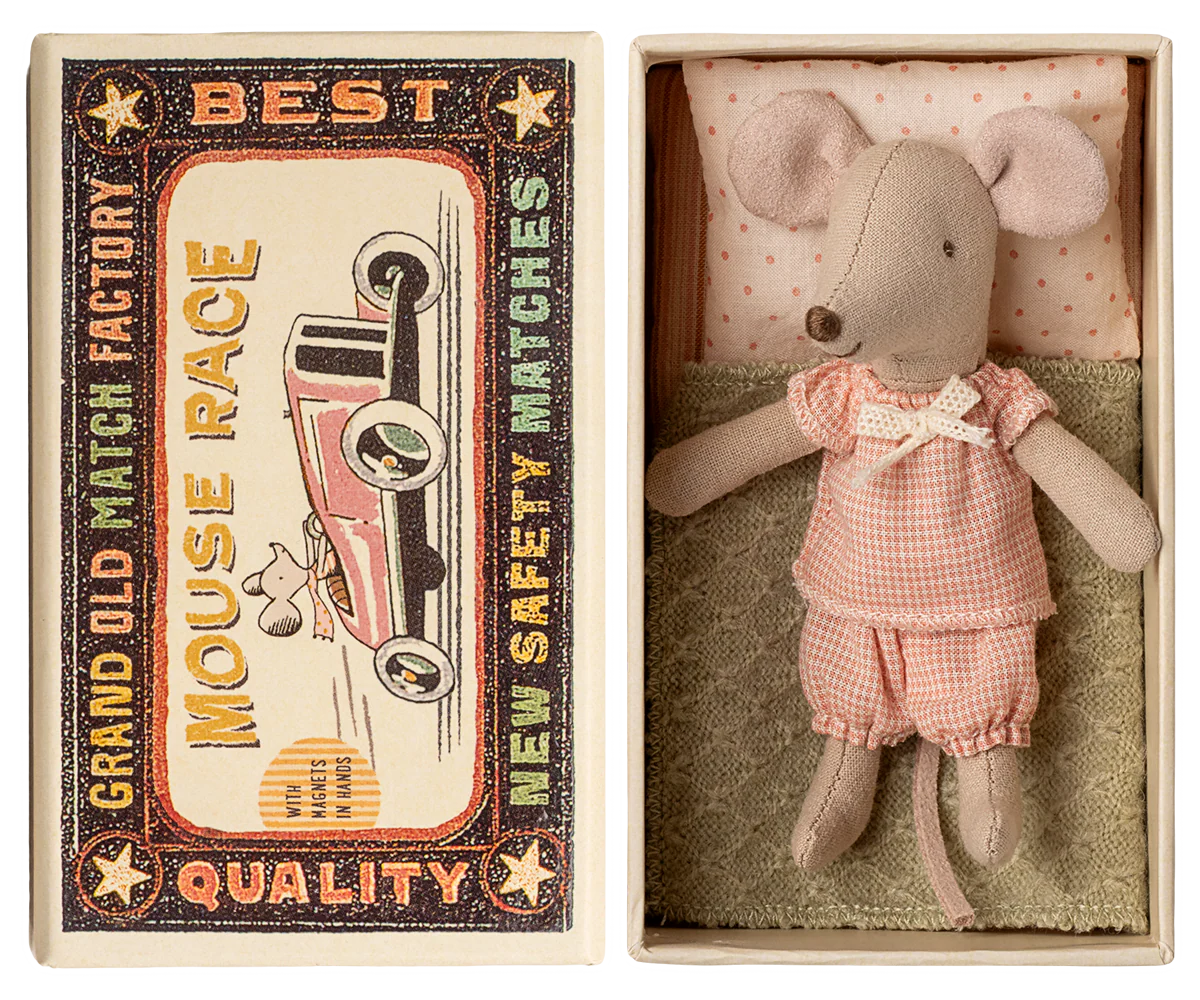 Little Sister Mouse in Matchbox, by Maileg
