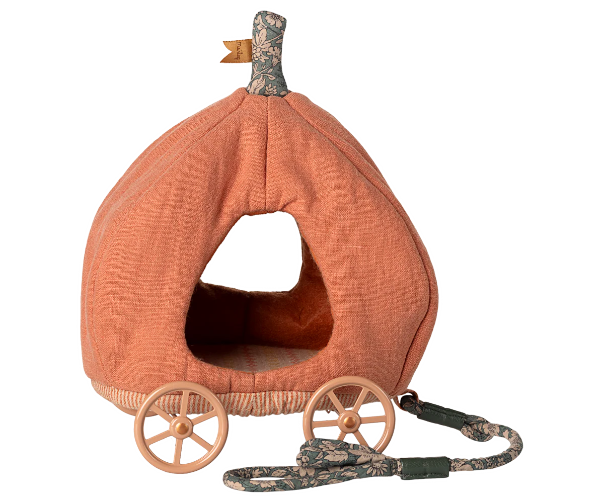 Pumpkin Carriage, Mouse, by Maileg