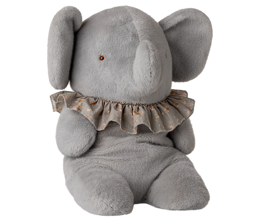 Big Elephant Plush, Blue Grey