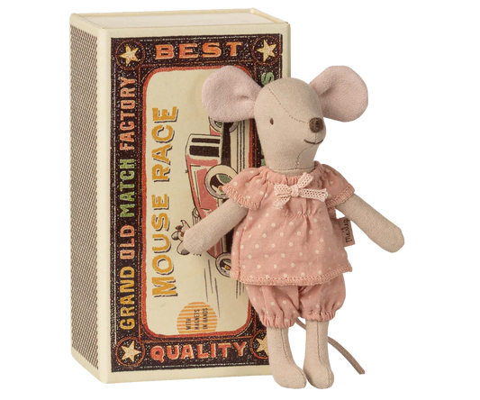 Big sister mouse in matchbox by Maileg