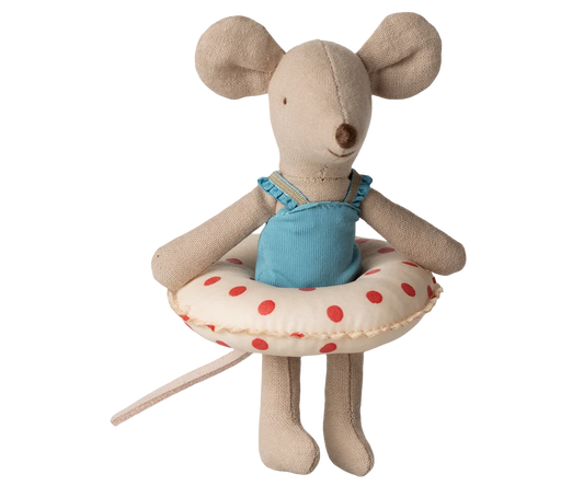 Little Sister Beach Mouse with Float (Red Dot)