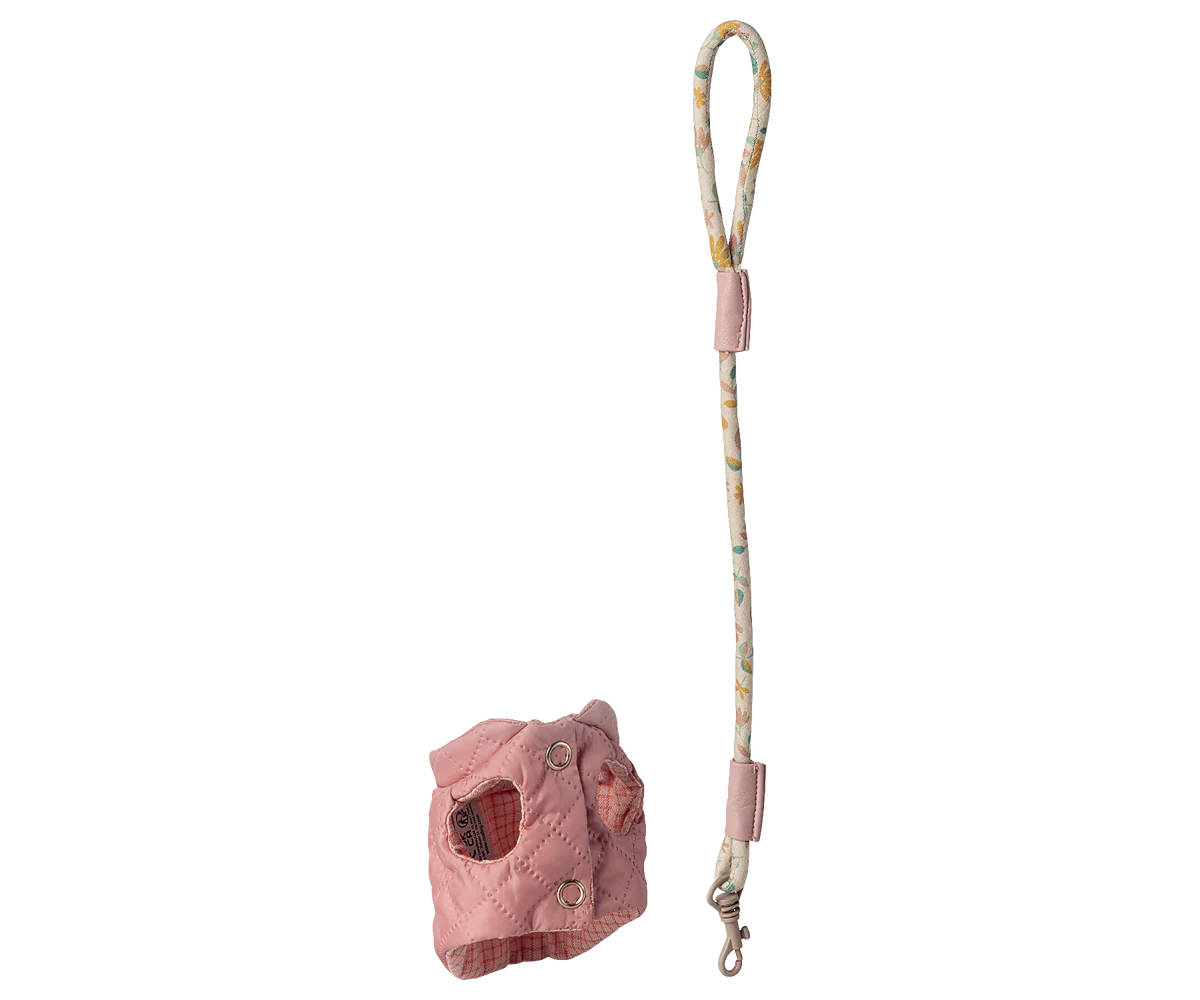 Pet supply, Harness and leash - Rose by Maileg