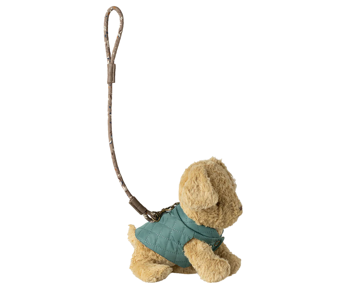 Pet supply, Harness and leash - Dark mint by Maileg