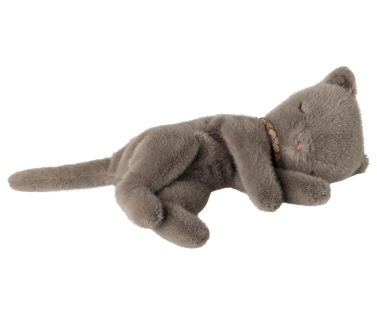 Sleeping kitten plush, Small - Grey by Maileg