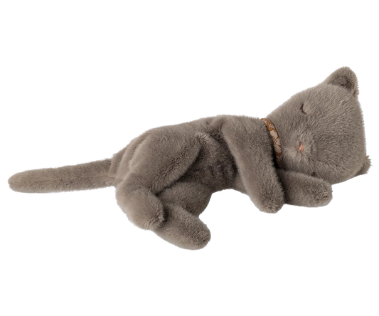 Sleeping kitten plush, Small - Grey by Maileg
