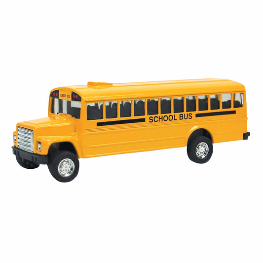 Die Cast Metal Pull-Back School Bus