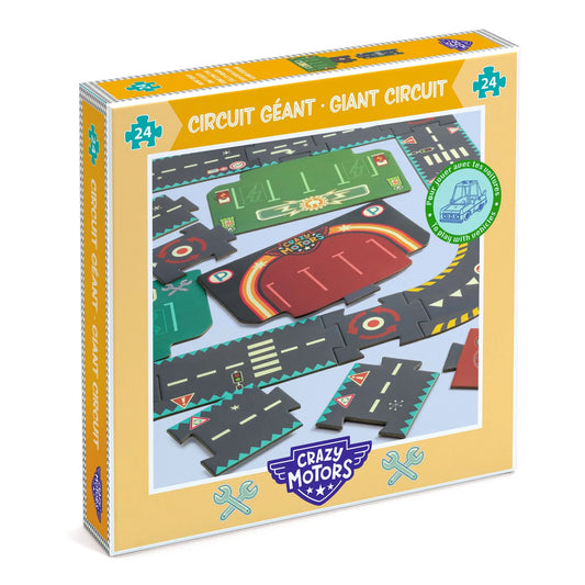 City Circuit 24pc Giant Puzzle - Crazy Motors