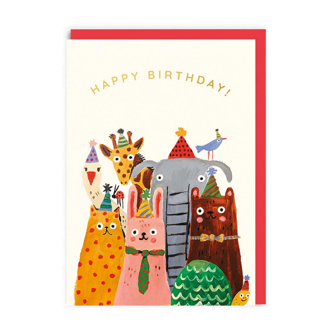 Animals Group Birthday Card