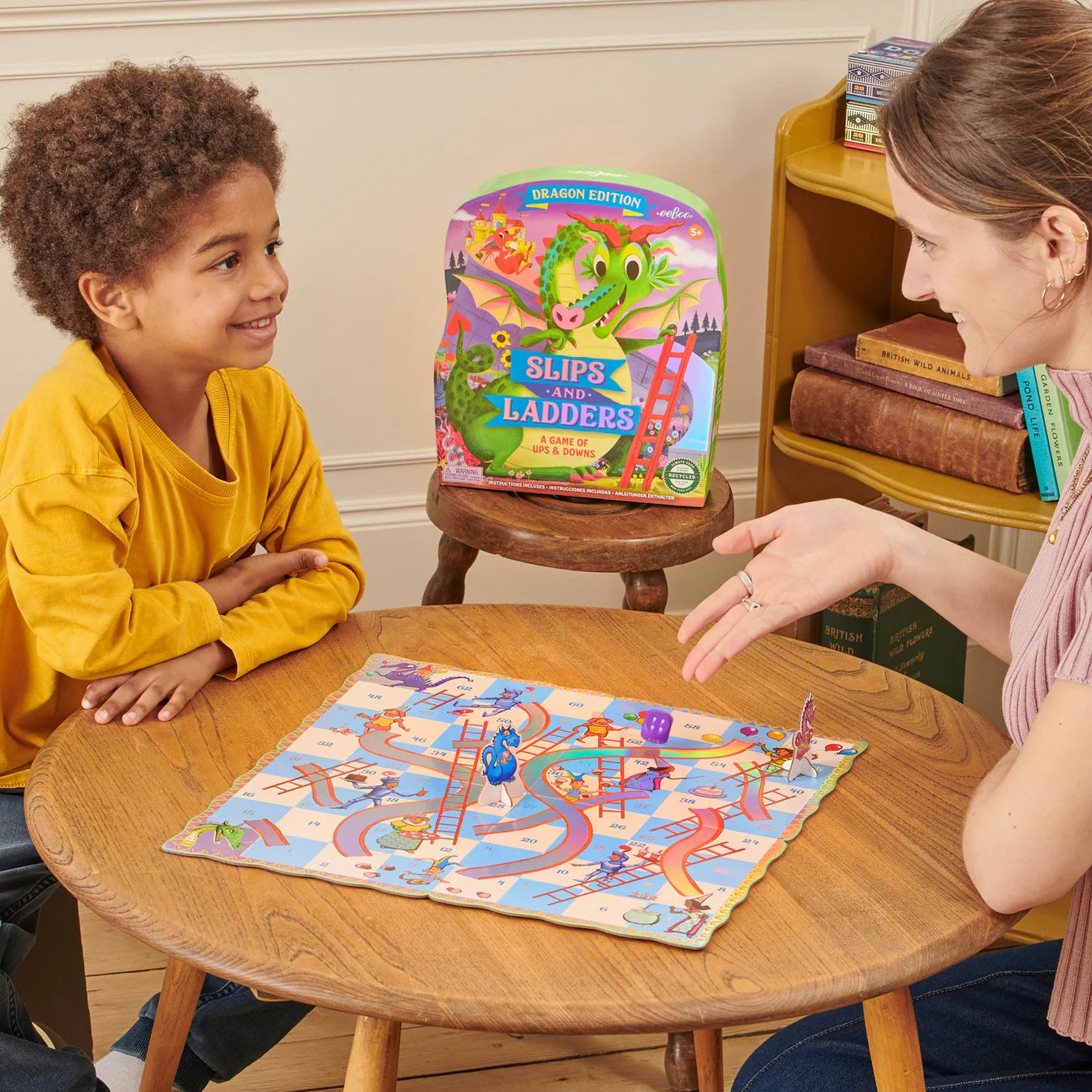 Slips and Ladders Dragon Shaped Game by eeBoo