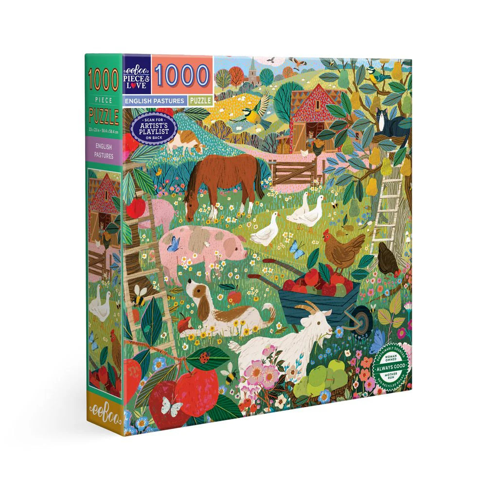 English Pastures 1000 Piece Puzzle by eeBoo