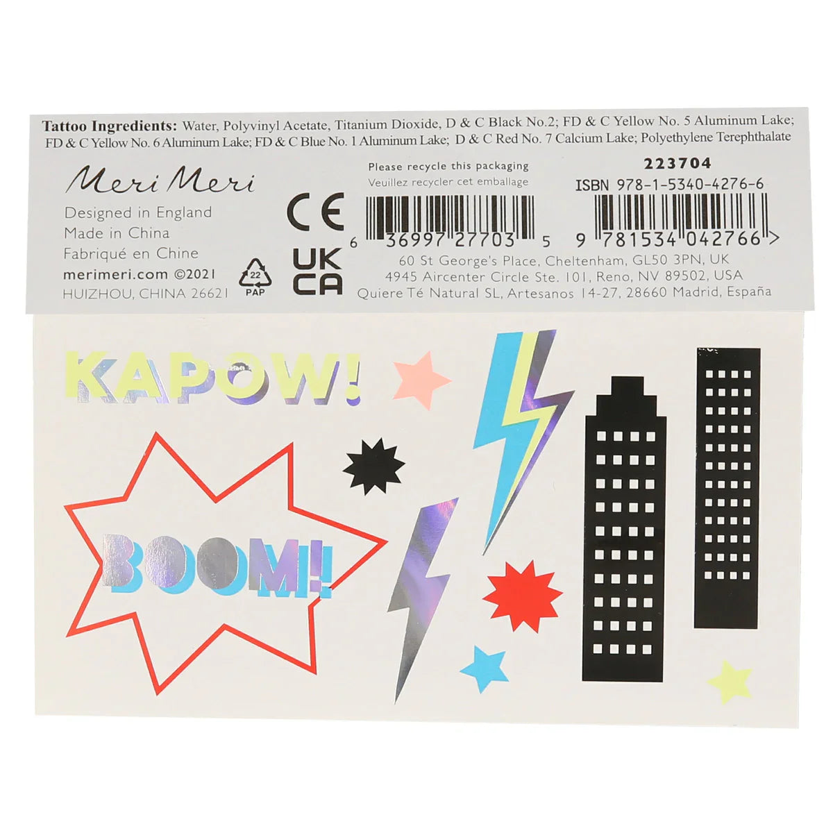 Temporary Tattoos - Superheroes