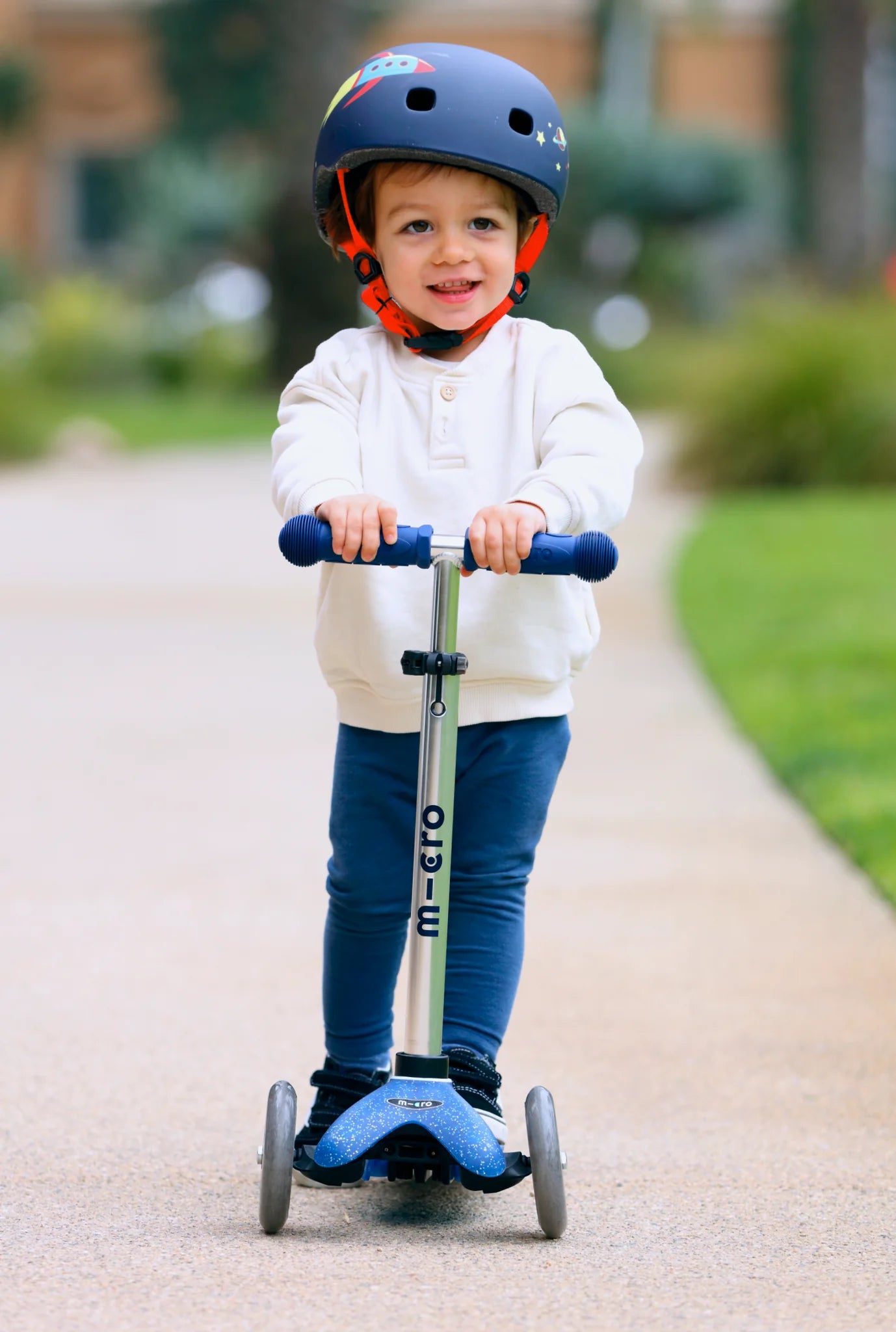 Mini Deluxe LED Galaxy Glitter Kickboard by Micro