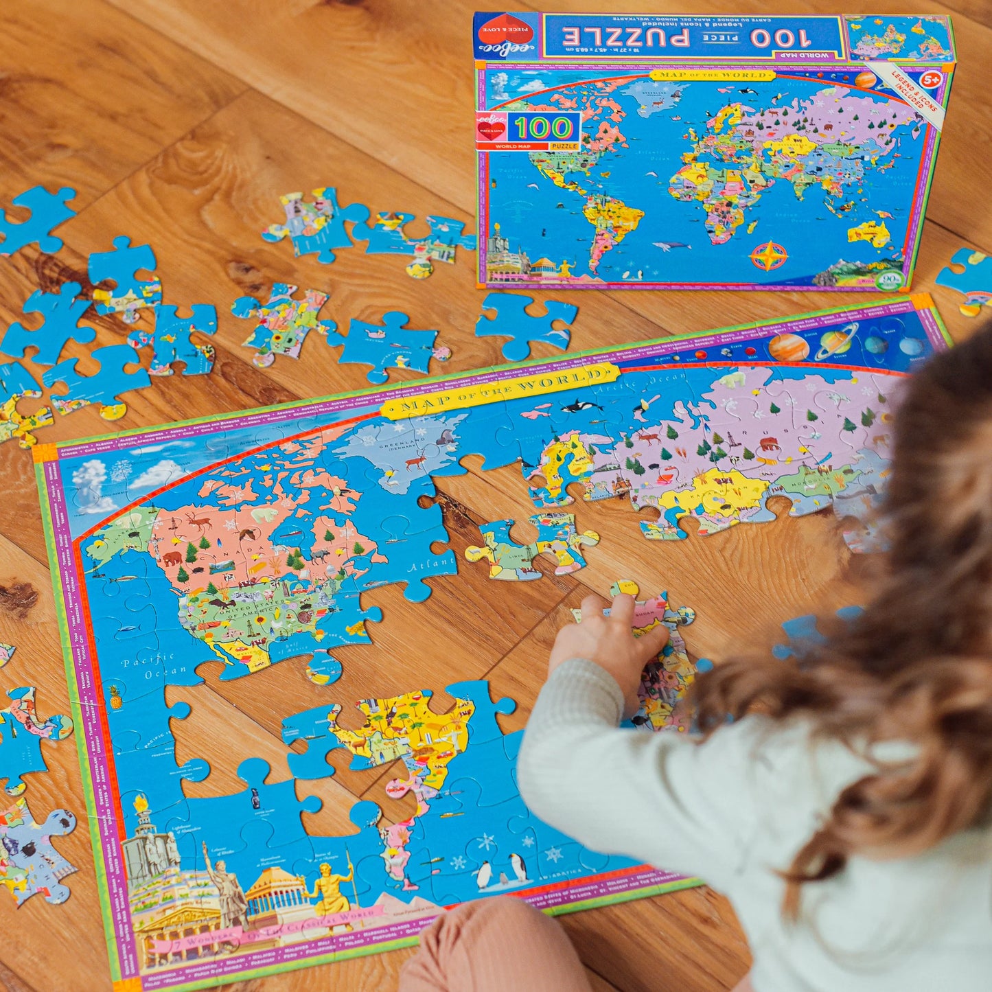 World Map 100 Piece Puzzle by eeBoo