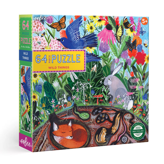 Wild Things 64-Piece Puzzle by eeBoo