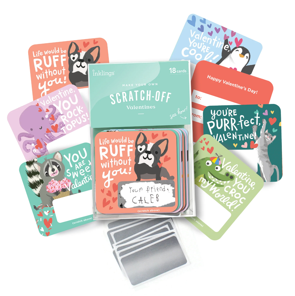 Scratch-off Valentine Cards - Animal Puns