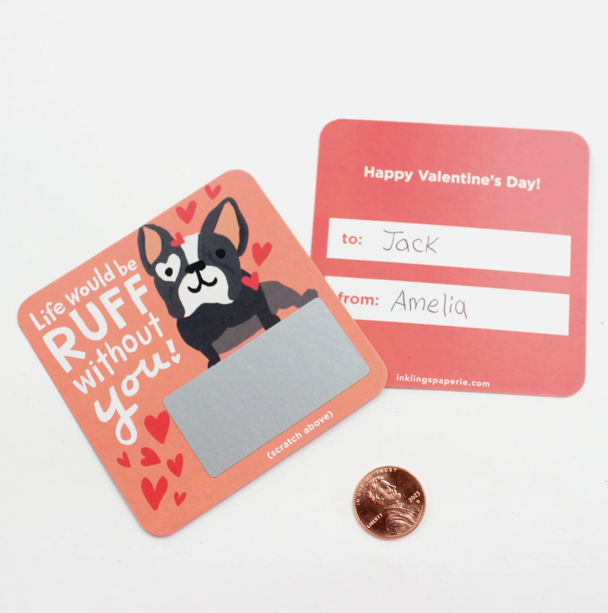 Scratch-off Valentine Cards - Animal Puns