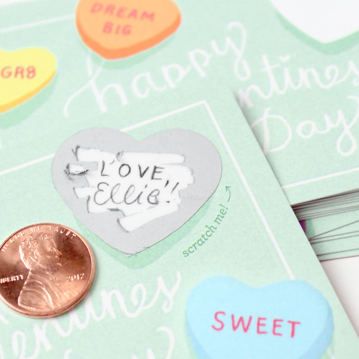 Scratch-off Valentine Cards - Sweethearts