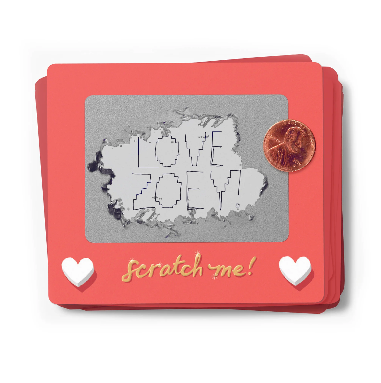 Scratch-off Valentine Cards - Scratch A Sketch