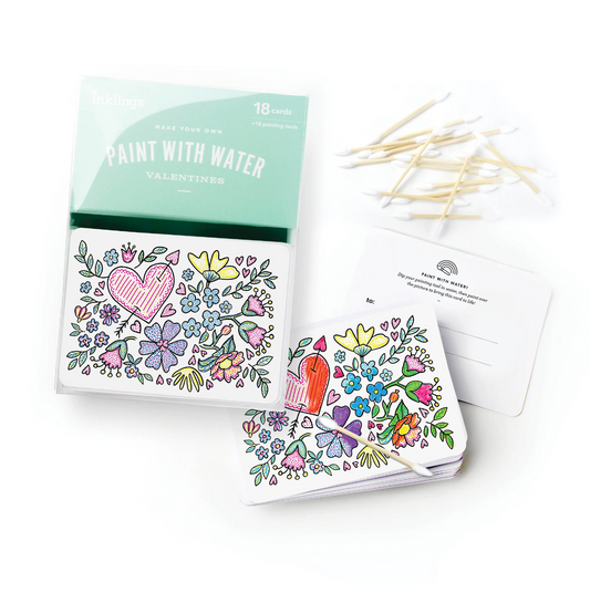 Paint with Water Valentine Cards - Floral