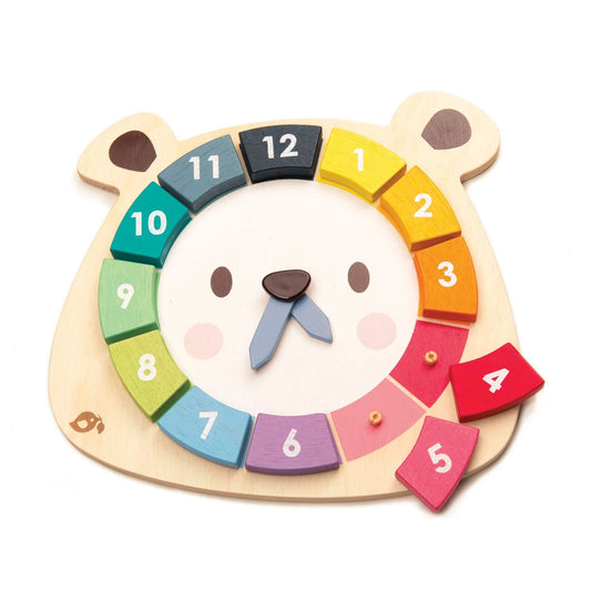 Bear Colors Wooden Clock - Tender Leaf Toys