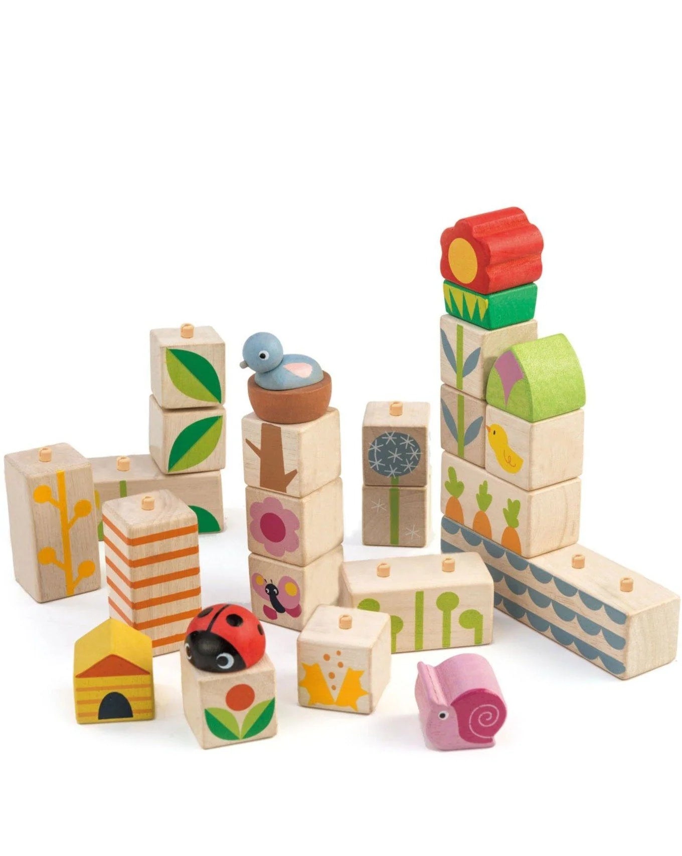 Wooden Garden Blocks Set - Tender Leaf Toys