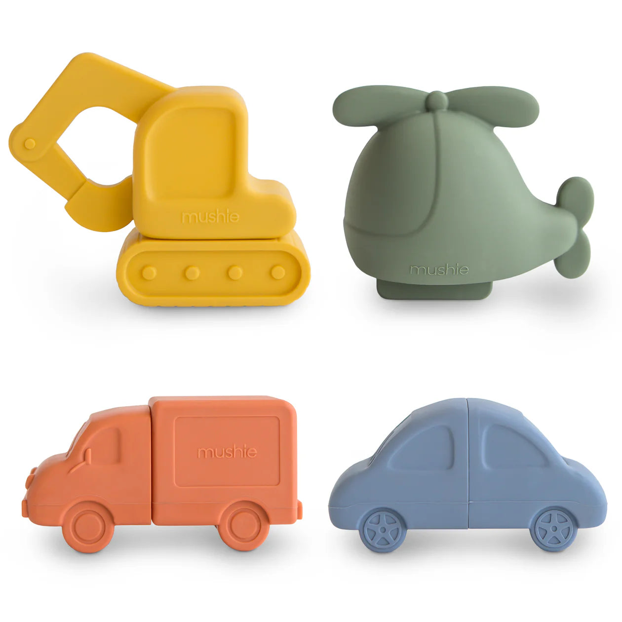 Vehicles Mold Free Bath Play Set by mushie