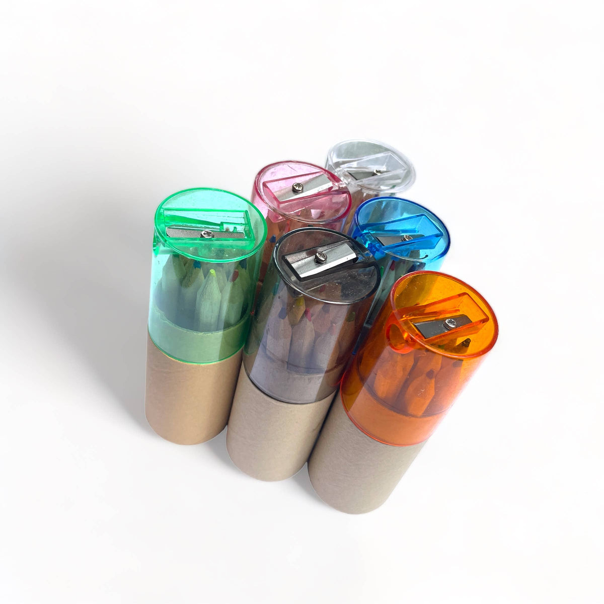 Mini Travel Colored Pencils with Built In Sharpener (Assorted Colors)