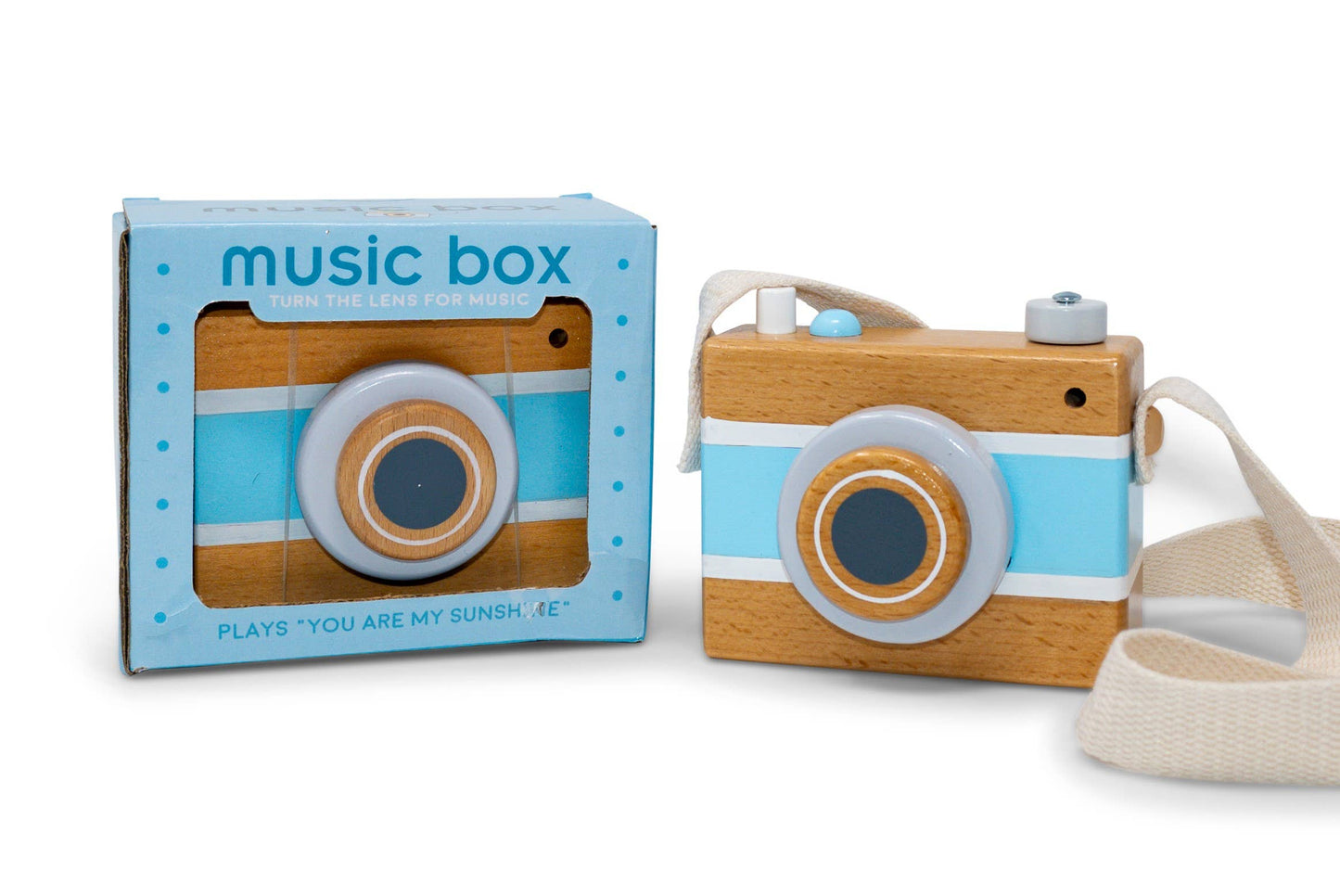 Vintage Camera Music Box - Blue by Jack Rabbit Creations