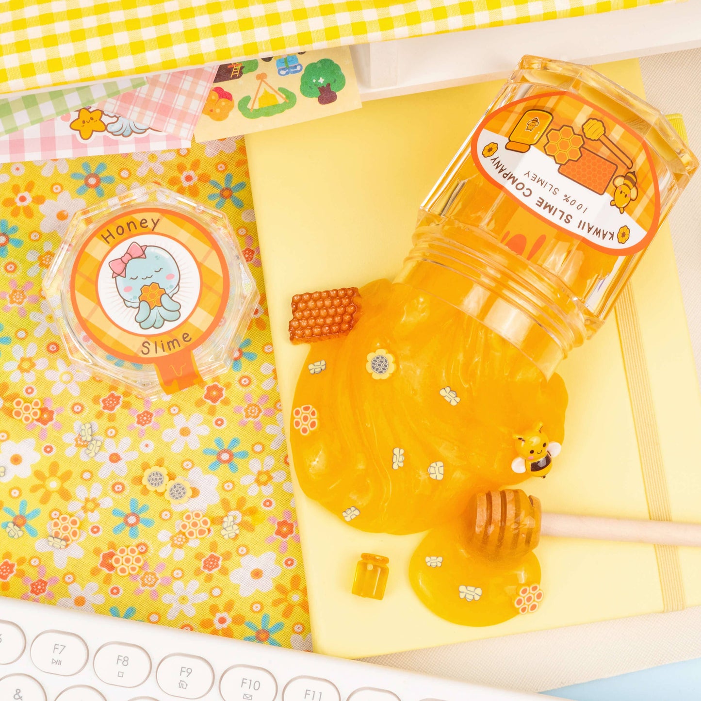 Homemade Honey Slime Jar by Kawaii Slime Company