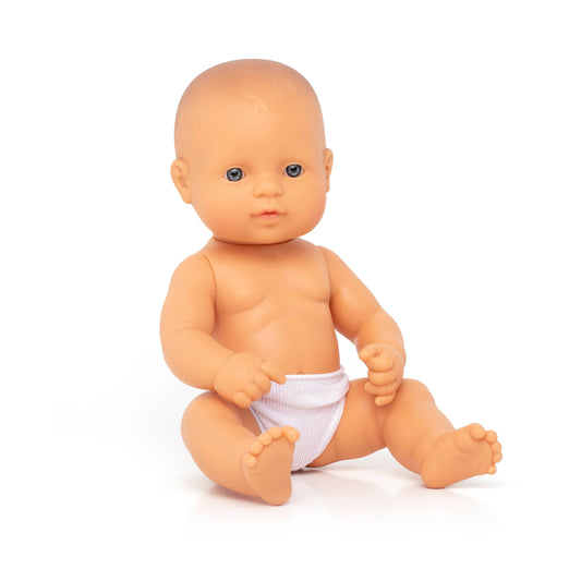 Miniland Baby Doll Light Skin Tone Girl 12 5/8"