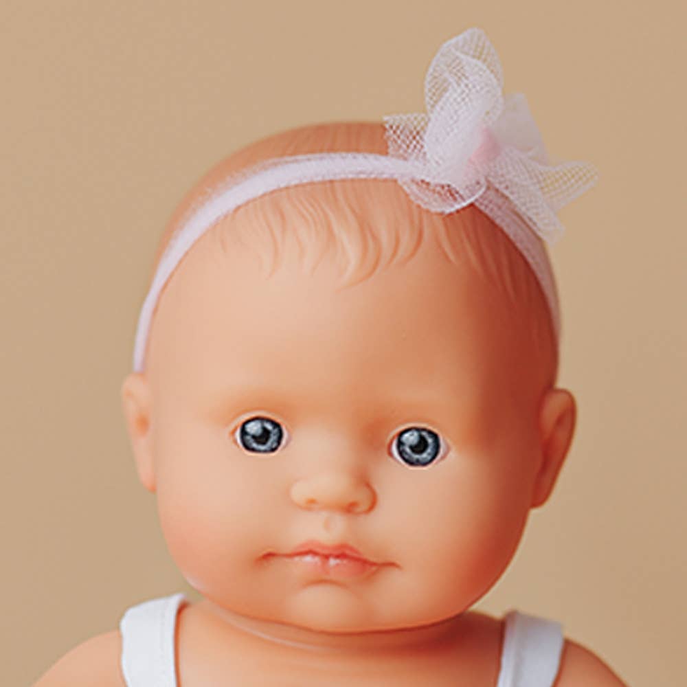 Miniland Baby Doll Light Skin Tone Girl 8 1/4''