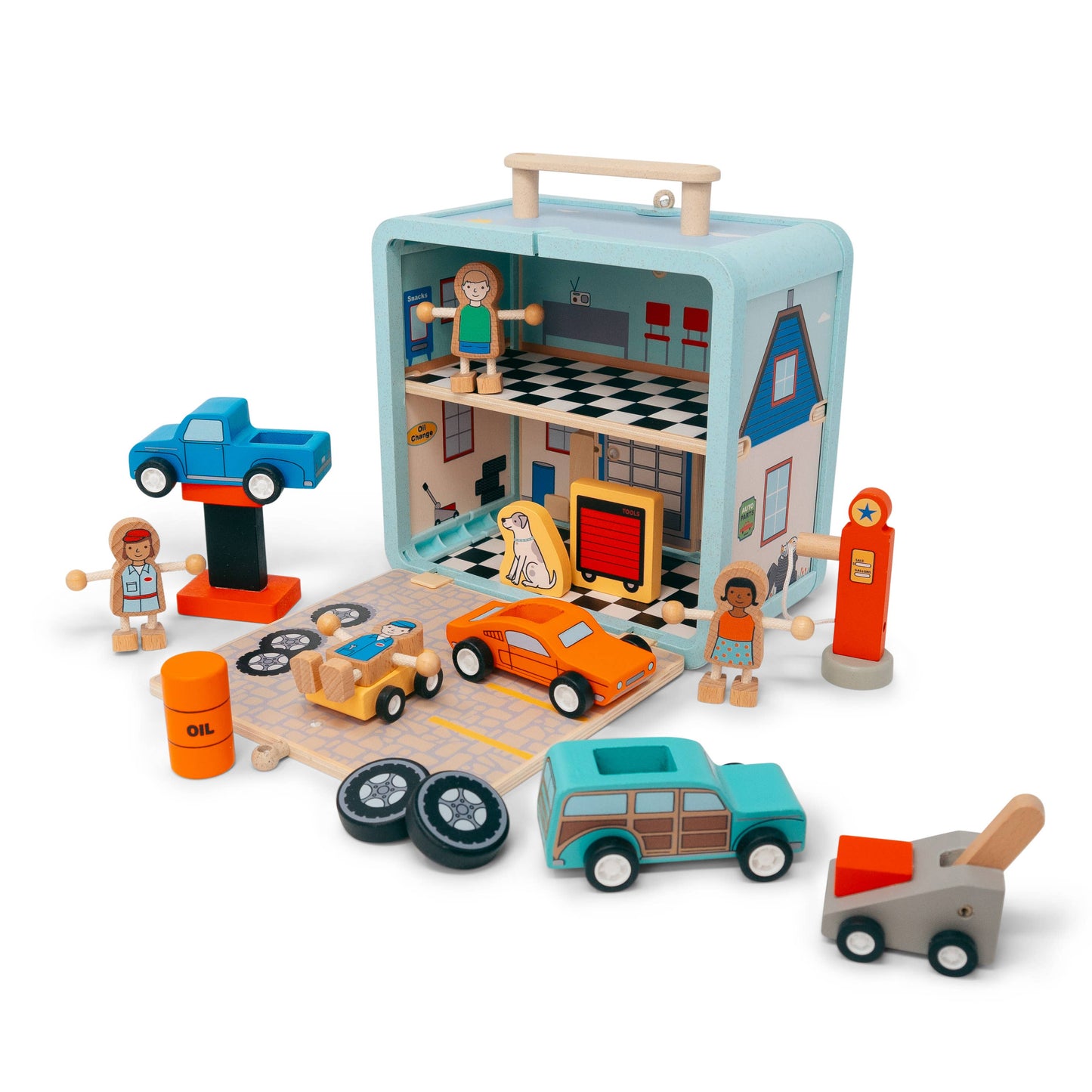 Suitcase Series: Auto Repair Shop Play Set