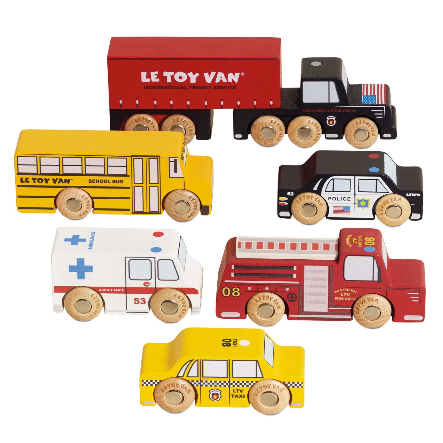 American Wooden Car Set by Le Toy Van