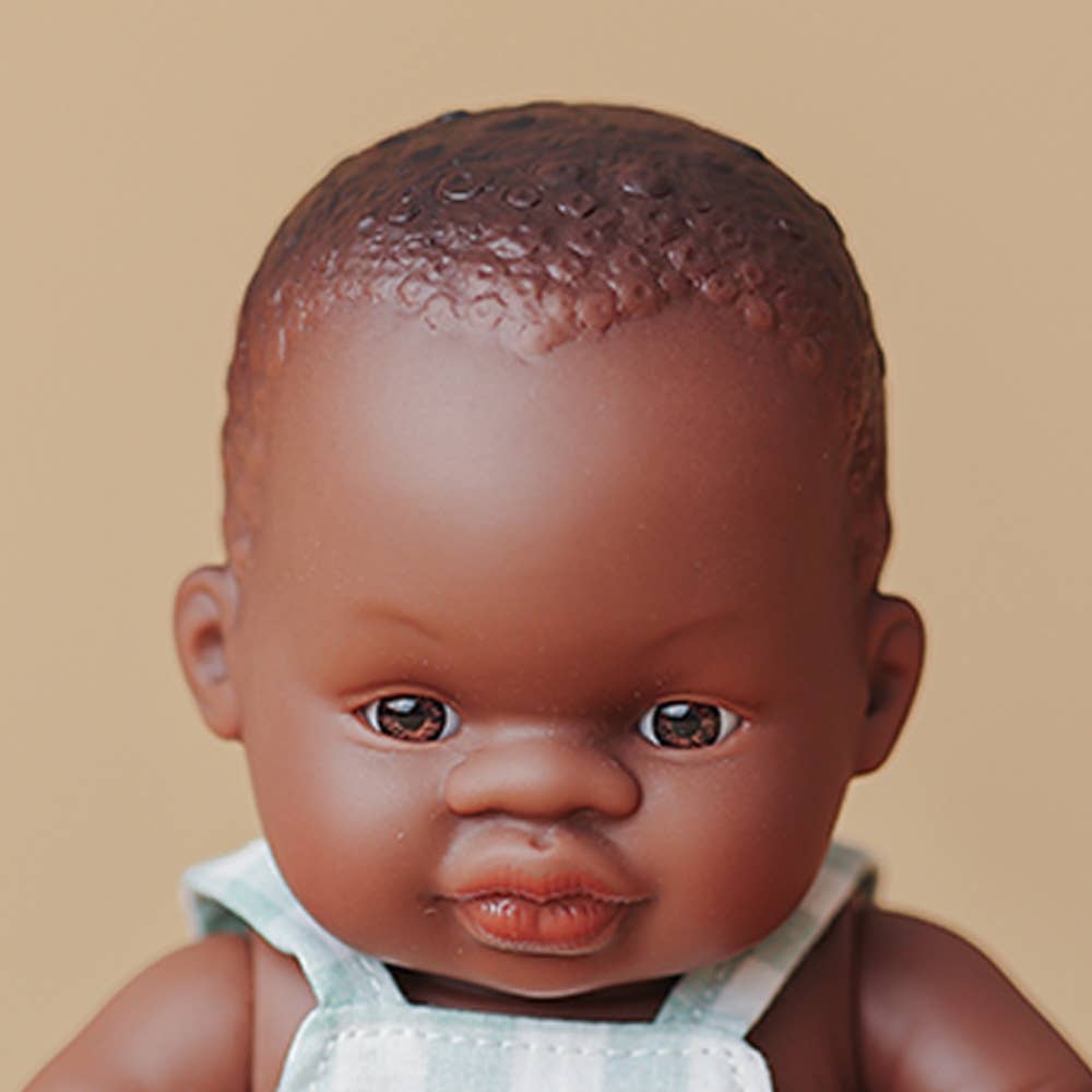 Miniland Baby Doll Dark Skinned Boy 8 1/4"