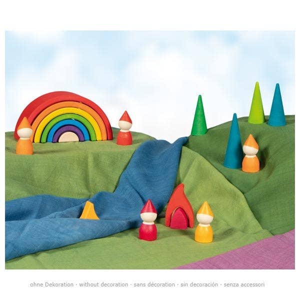 Little Rainbow Wooden Building Blocks