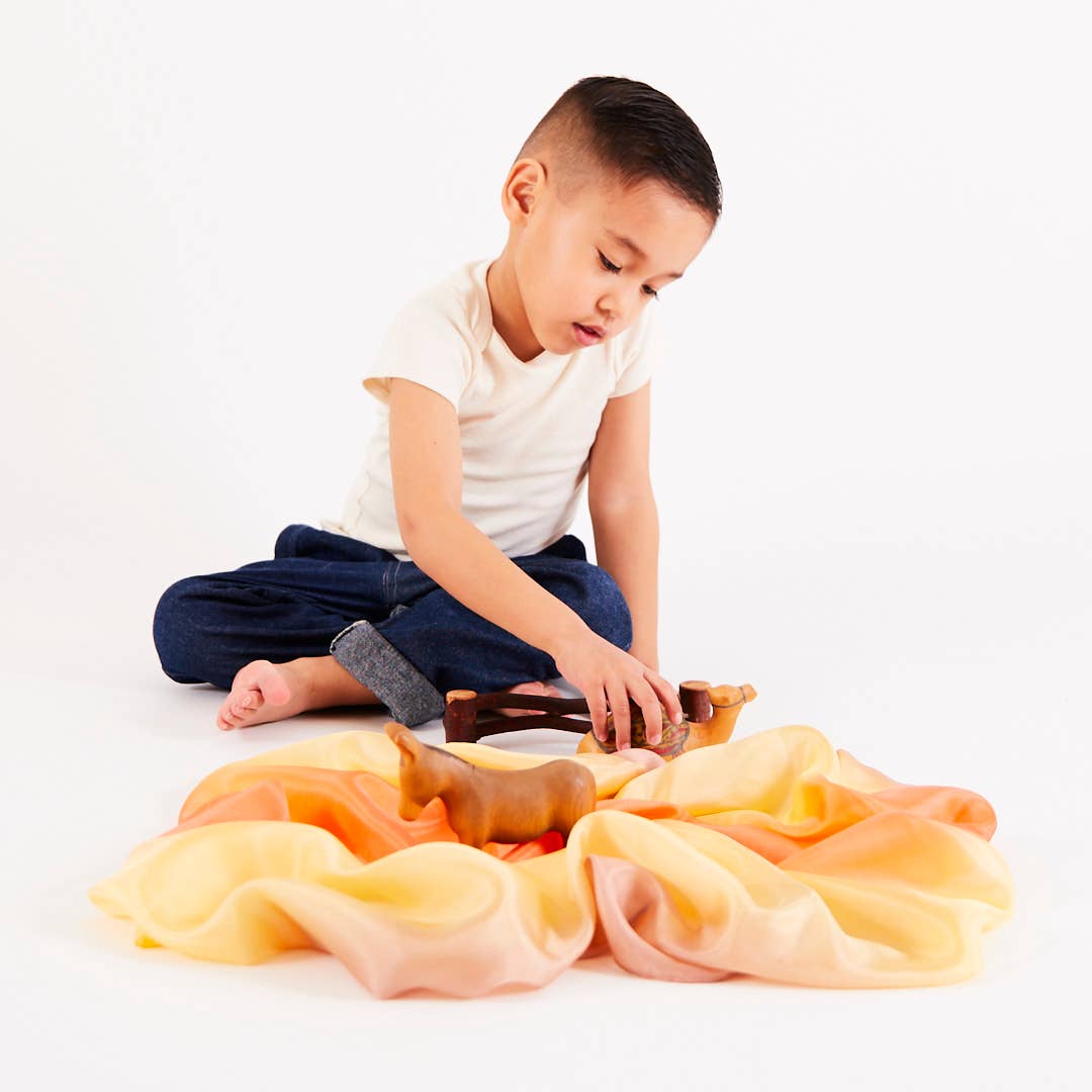 Earth Playsilks - Open-Ended 100% Silk, Natural Waldorf Toys