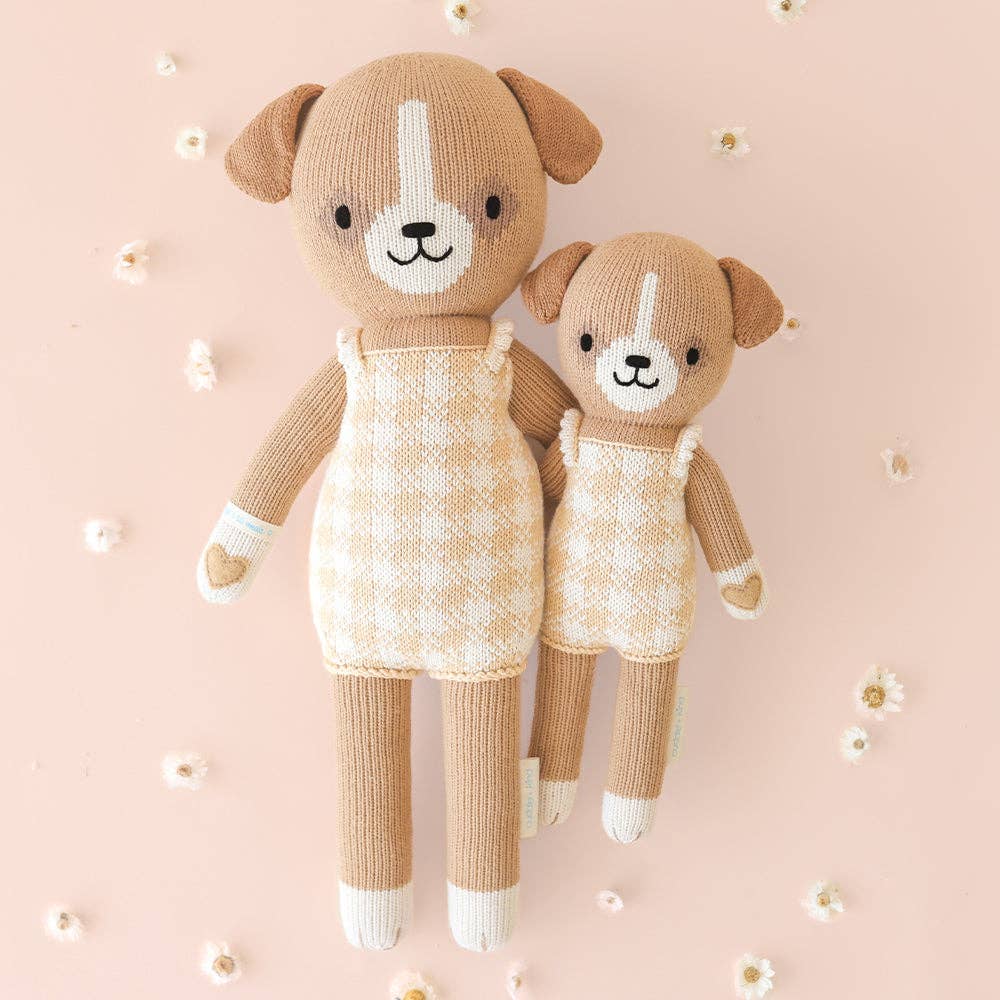 Hayden the Dog Knit Doll - Cuddle + Kind