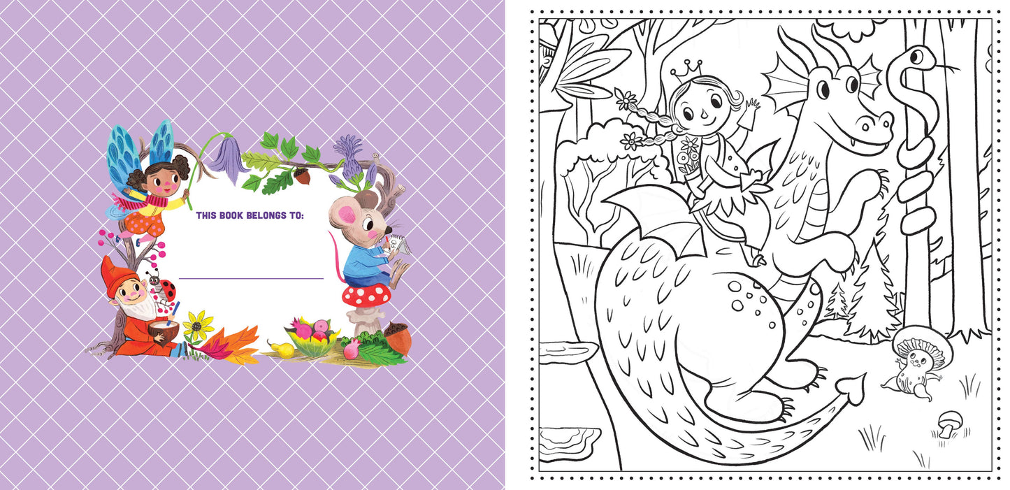 Magical Creatures Square Coloring Book