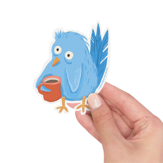 Tired Bird Vinyl Sticker