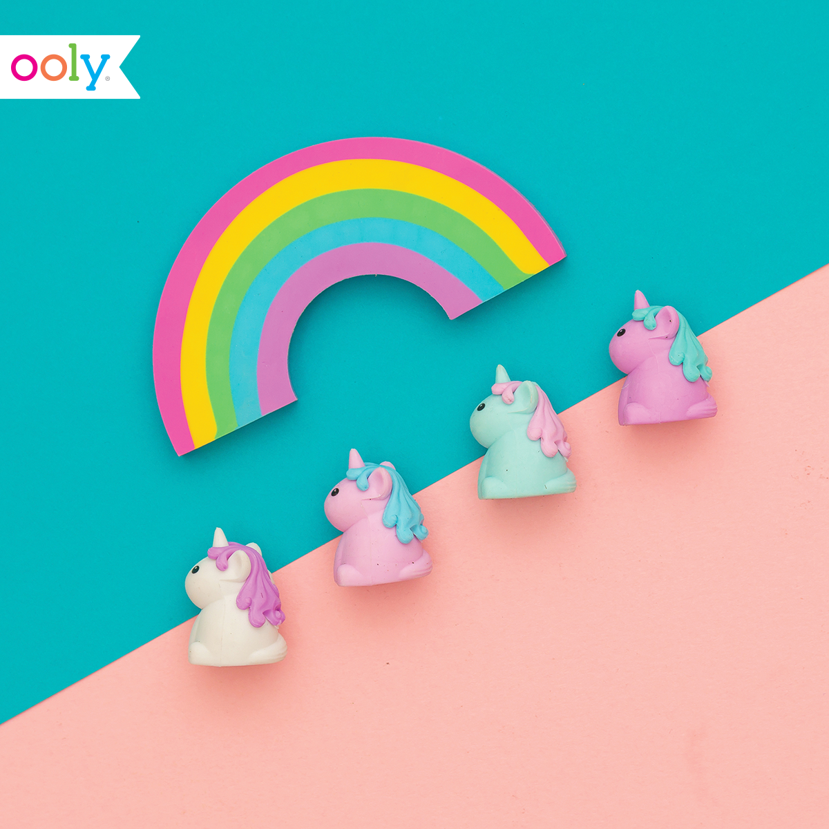 Unique Unicorns Scented Erasers - Set of 5