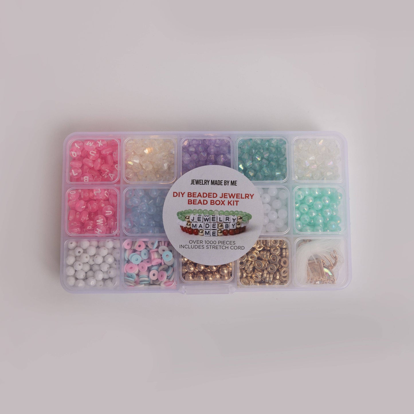 Pastel Holiday Pink Letter Bead Box