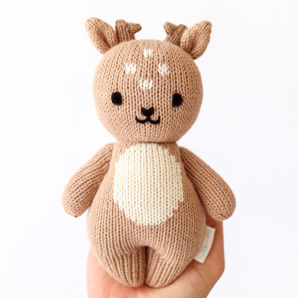 Baby Fawn Hand Knit Doll - Cuddle + Kind