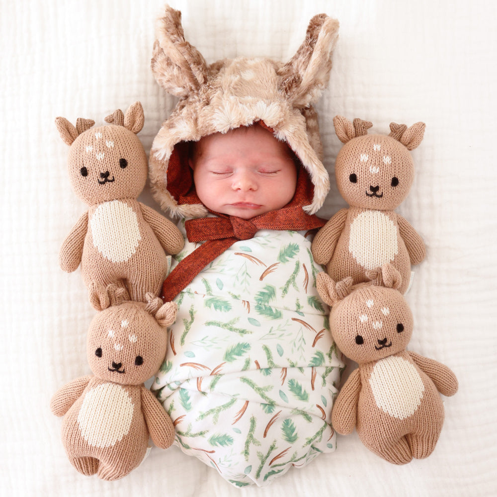 Baby Fawn Hand Knit Doll - Cuddle + Kind