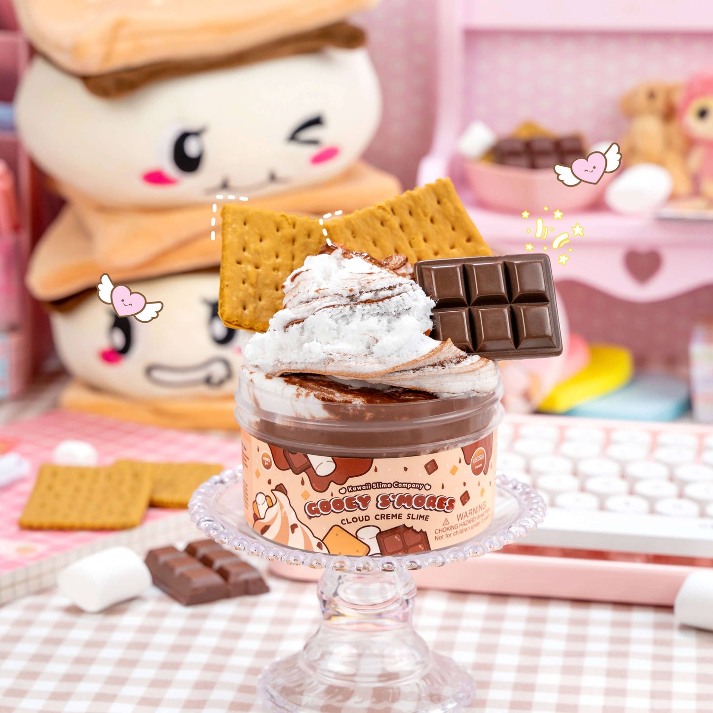 Gooey S'mores Cloud Creme Slime by Kawaii Slime Company