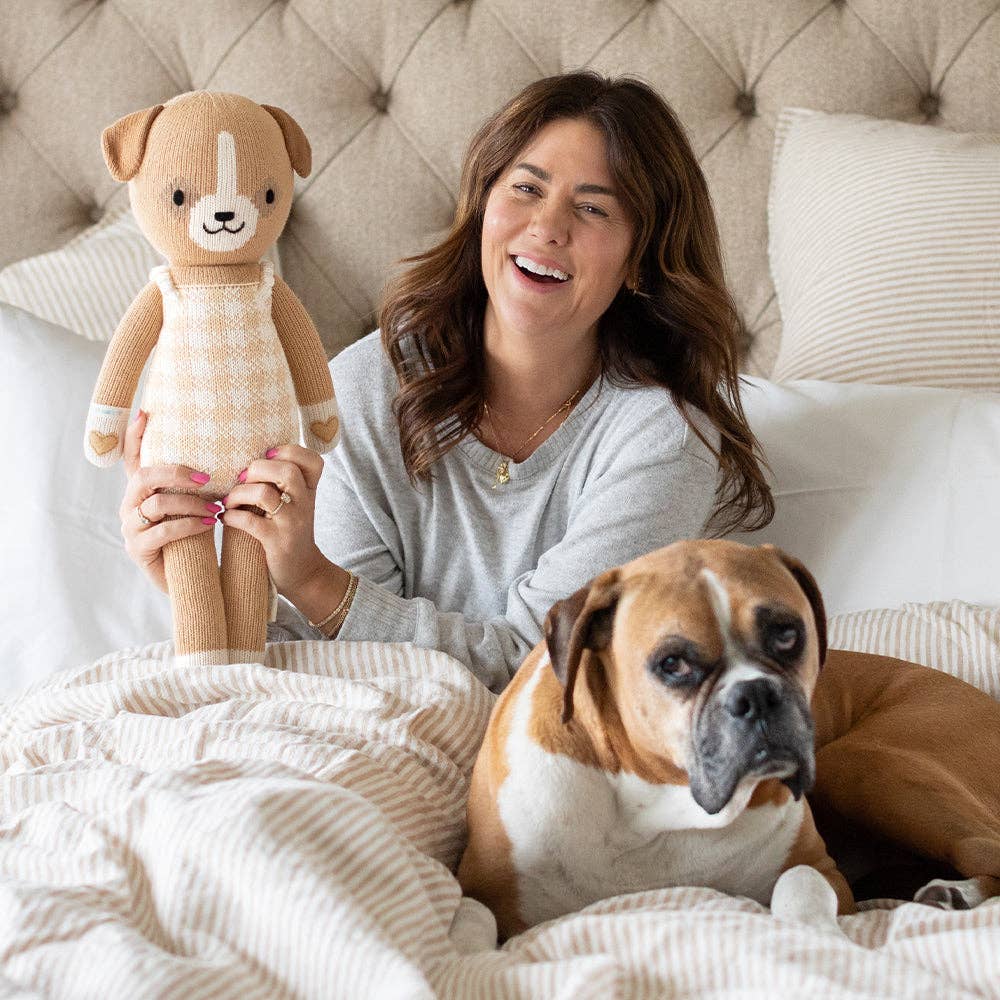 Hayden the Dog Knit Doll - Cuddle + Kind