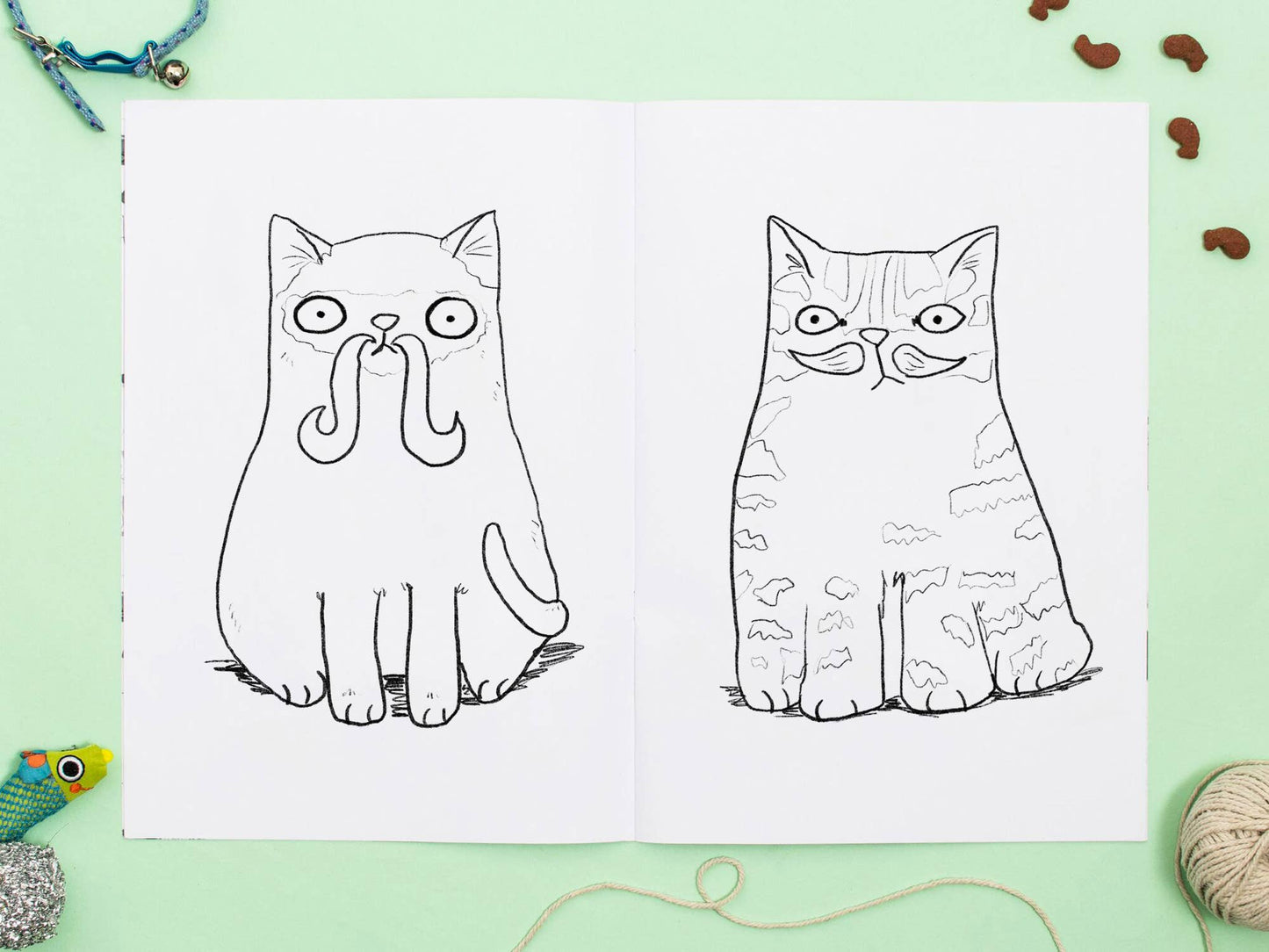 Meowstachio Cats Colouring Book