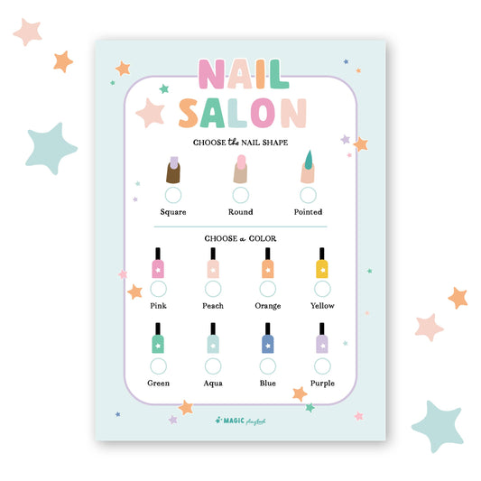 Nail Salon Pretend Play Notepad